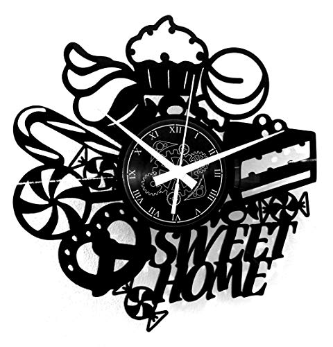 Instant Karma Clocks - Sweet Home Wall Clock – Silent No-Ticking – Perfect for Bedroom, Office, Studio, Kitchen, Living Room - Modern Design Unique Decoration