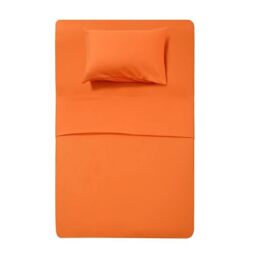 4 Piece Bed Sheet Set (Twin,Coral) 1 Flat Sheet,1 Fitted Sheet and 2 Pillow Cases,100% Super Soft Brushed Microfiber 1800 Luxury Bedding,Deep Pockets &Wrinkle,Fade Resistant by Homelike Collection