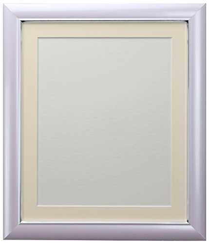 FRAMES BY POST Soda Picture Photo Frame, Plastic, Lilac with Ivory Mount, A4 Image Size 9 x 6 Inch