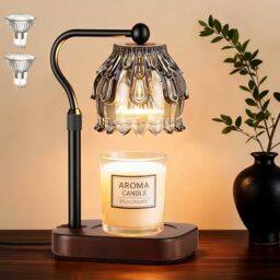 ROTTOGOON Candle Warmer Lamp Wax Melt Timer Dimmer Housewarming Gift, Grey