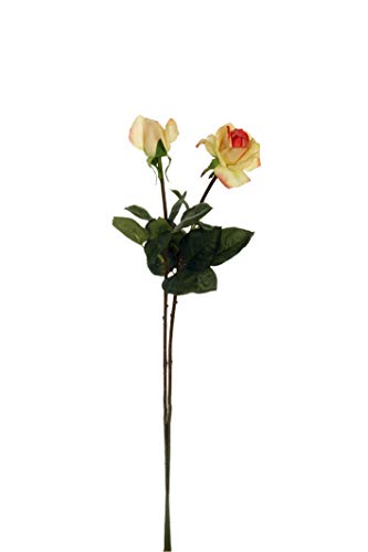 Express Flor 2 Set of Artificial Roses and Rosebuds, Peach