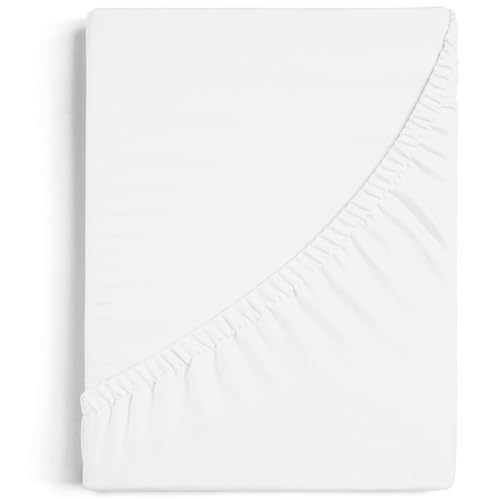 Burrito Blanco Adjustable bottom sheet 100% Cotton A8 for large double bed 200x200 cm (More, Color White