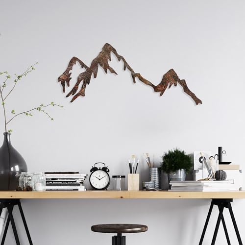 Hand-Painted Decorative Metal Wall Accessory, 45 x 70 cm, 1.5 mm Thick, Antique Finish, Unique Art Piece for Home Decor, Adds Charm & Style