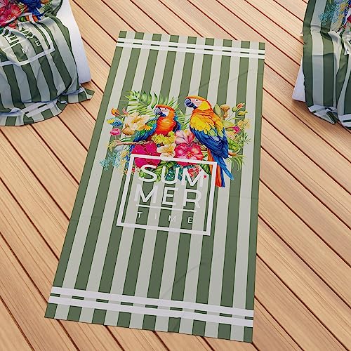 PETTI Artigiani Italiani - Microfiber Beach Towel, 100% Made in Italy, Summer Time, 90x180 cm