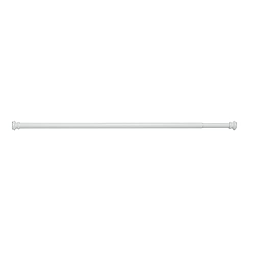 Gedy Shower Curtain Pole Diameter 25 cm, Extendable Rod 80/135 cm, Measurements and Weight: 2.3 x 136.5 x 89 cm & 0.2 kg, Steel Shower Rod, Chrome Finish, R&D Design, 2 Year Warranty