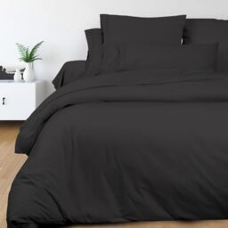 Soleil d'ocre Duvet Cover, Cotton, Charcoal, 220 x 240 cm