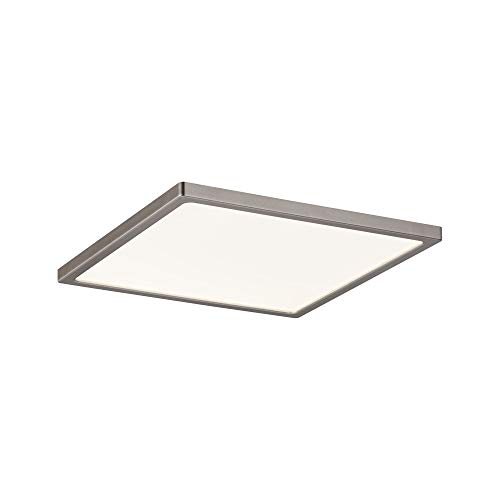 Paulmann 92952 Areo LED Panel Rectangular incl. 1x12-watt Ceiling lamp Soft Nickel Ceiling luminaire Plastic Living Room lamp 3000 K