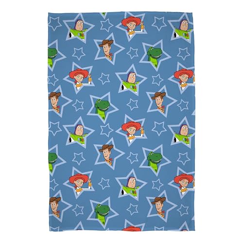 Disney Toy Story Officially Licenced Fleece Blanket - Super Soft And Cosy - Explore Design - Perfect For Bedroom Or Living Room Décor - 100 x 150cm - Blue