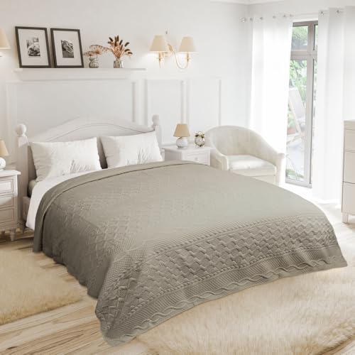 Emma Barclay Aran - Bedspread Set (Stone, Single)