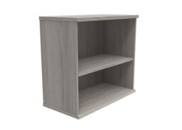 Office Hippo Heavy Duty 2 Tier Bookcase, Book Filing Cabinet, Storage Unit With Adjustable Shelf & Feet, Bookshelf Bookcase Suitable For Home Office & Workplace, Alaskan Grey Oak, 40D x 80W x 73Hcm