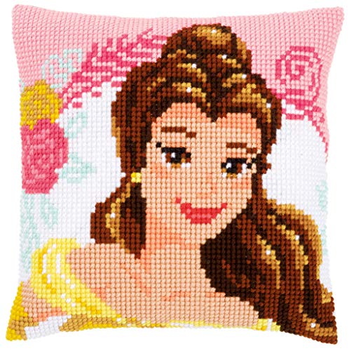 Vervaco Cross Stitch Kit: Cushion: Beauty And The Beast - Enchanted Beauty, Assorted