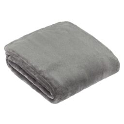 furn. Harrow Fleece Throw – Silky Soft Lightweight Flannel Blanket for Bed or Sofa (Charcoal - 140x180cm)