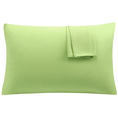 uxcell Microfiber Pillowcases Set of 2, Zipper Travel 14x20 Sage - Comfortable Breathable Fabric, Anti-Fade & Anti-Shrink, Machine Washable, Pillow Cases for Bedroom and Hotel