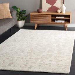 Safavieh Stripped Rug for Living Room, Dining Room, Bedroom - Neptune Collection, Short Pile, in Ivory and Beige, 183 X 274 cm