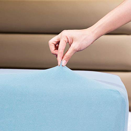 Super King Fitted Sheets Deep Fit - Fitted Bottom Sheet Super King Jersey Cotton - Deep Pocket Fitted Sheet Super King - Bedsheet For Superkingsize Bed Set (Super King, Blue)
