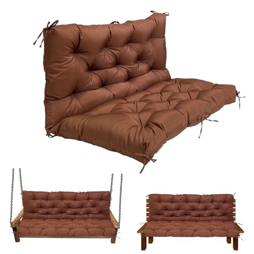 LQQSDPJ Swing Replacement Cushion, Outside Bench Cushion with Backrest, Seater Cushion with Ties for Outdoor Furniture, Porch Swing Cushion Garden Bench