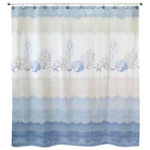Avanti Linens - Shower Curtain, Coastal Inspired Bathroom Decor (Abstract Coastal Collection)