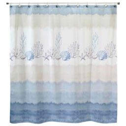 Avanti Linens - Shower Curtain, Coastal Inspired Bathroom Decor (Abstract Coastal Collection)