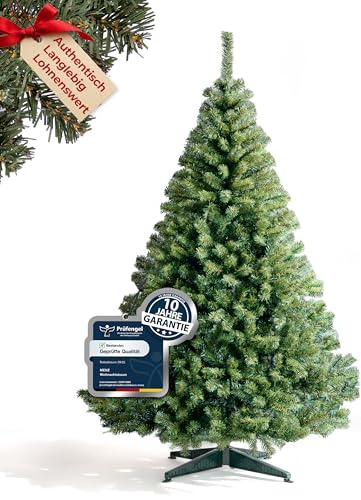 150 cm Artificial Christmas Tree Made of 100% PVC - Tight & Dimensionally Stable with 600 Branches (Diameter 90 cm), Quick Assembly System, Flame Retardant