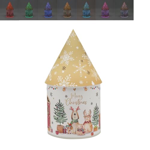 Christmas Dog & Kitten LED House for Festive Decor - Light-Up Ornament with Adorable Puppy & Kitten Design - Warm LED Glow for Cozy Holiday Ambiance - Perfect for Mantels, Tables & Gift Giving