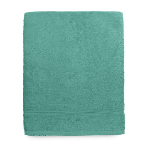 zer0bed, Plain Terry Bath Towel, 100% Pure Cotton, 90 x 140 cm, Aqua Green