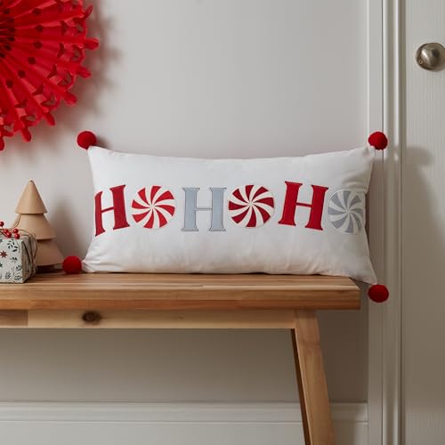 Catherine Lansfield Christmas Ho Ho Ho 30x60 cm Cushion White/Red