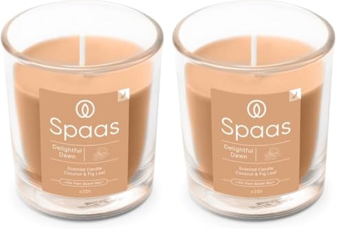 Spaas Scented Candle 25h, Delightful Dawn, Terracotta Orange (Pack of 2)