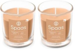 Spaas Scented Candle 25h, Delightful Dawn, Terracotta Orange (Pack of 2)