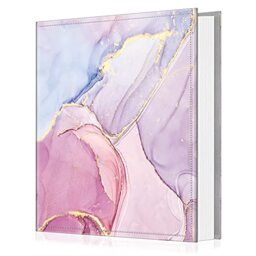 Fintie Photo Album 4x6 Photos - 600 Pockets Large Capacity Photo Book Cover for Family Wedding Anniversary Baby Vacation Pictures, Dreamy Marble