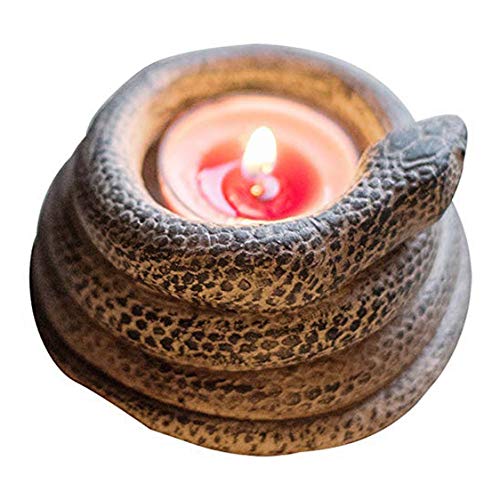 MISS TUTU 3D Coiled Snake Resin Candlestick Candle Holder Ornament Home Decoration