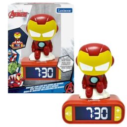 LEXIBOOK, Iron Man Nightlight Alarm Clock, RL800AV2