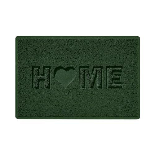 Nicoman LOVE at HOME Doormat 60x40cm - Nature Green|Heavy Duty Non-Slip|Indoor/Outdoor|Entrance Barrier Dirt-Trapper Floor Mat|Home Patio Garden Conservatory Door Mat|Home Heart