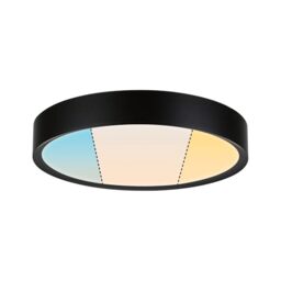 Paulmann 71086 LED Ceiling luminaire Selection Bathroom Tega IP44 White Switch 1200lm 230V 22.5W Black matt Bathroom luminaire Bathroom luminaire