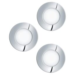 Eglo 3-piece LED recessed Spotlight Set Fueva 1, Ø 8.5 cm