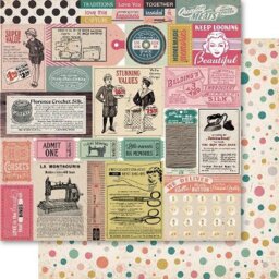 Ruby Rock-It Bolt Double-Sided Cardstock 12-Inch x 12-Inch-Collage 10 Sheet Per Pack