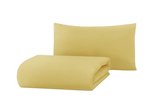Hibboux Mono Duvet Cover Set 80 x 80 cm Yellow