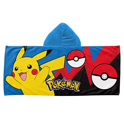 "Northwest Pokemon Bounce and Bolt Hooded Youth Beach Towel, 21"" x 51"""