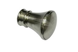 Gardinia Curtain Rod Finials, Aluminum Stainless Steel Finish, Ø 25 mm, 30414