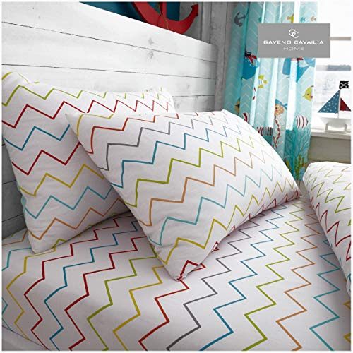 Gaveno Cavailia Kids Rotary Sheet Set Under the Sea Single Children Character Bedding 2 Piece Printed Easy Care Bedlinen 1 Fitted Bedsheet and 1 Matching Pillow Case