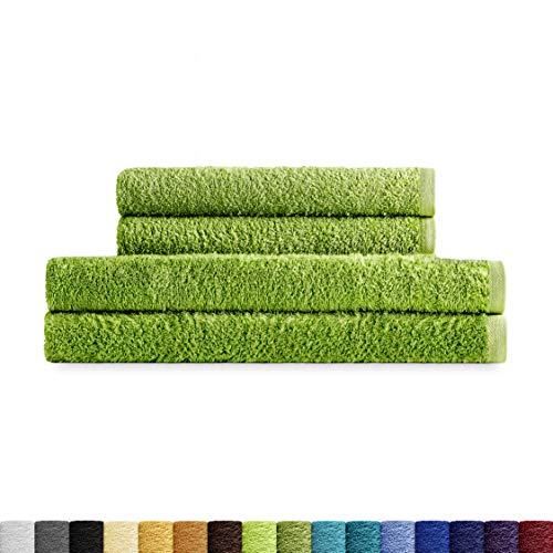 Eiffel Textile Terry Towel Sets 400 g, 100% Egyptian Cotton, Sheet, 2 Washbasin 2 Sheets, 4