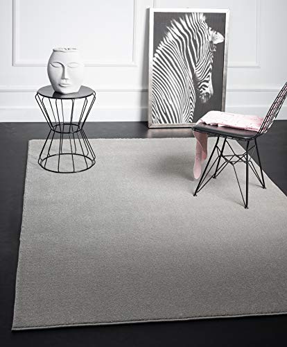 Mia's Teppiche Emma Living Room Rug, Short Pile, 120x170 cm, Grey