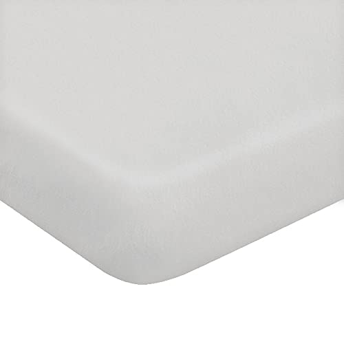 Homemania Corners One Single, Solid Colour-Fitted Sheet for Bed-White Cotton, 90 x 200 cm