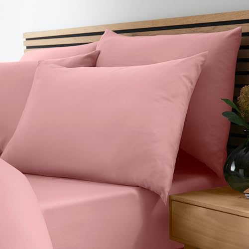 Catherine Lansfield So Soft Non-Iron Double Fitted Sheet Coral