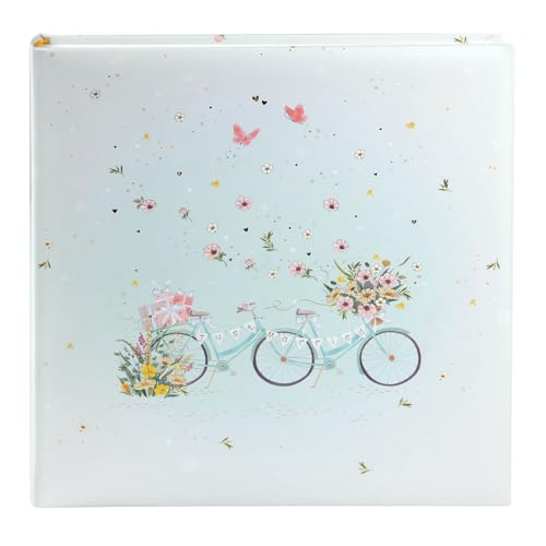 goldbuch 08 042 Wedding Album Floral Tandem Photo Album with 60 White Pages and Glassine Dividers, Memory Album with Floral Tandem Motif, Photo Album for Lovers, Approx. 30 x 31 x 4 cm