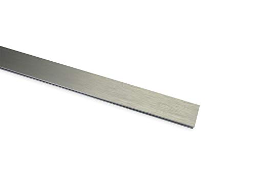 Gardinia Luxor Curtain Rod Rectangular Brushed Steel 160 cm