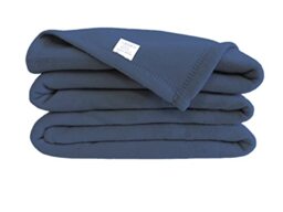 POYET MOTTE Poleco Polyester Fleece Blanket 220 x 240 cm Navy