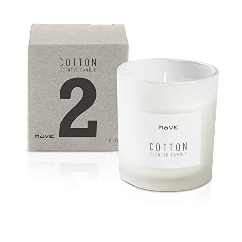 möve Essentials Scented Candle in Glass - Burning time 35 Hours, 140g, Cotton