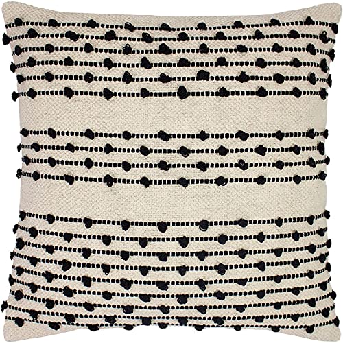furn. Mossa Cushion Cover, Cotton, Natural/Black