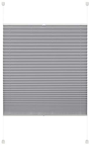 Deco Company Pleated Blind, Polyester Grey, 80 x 220 cm