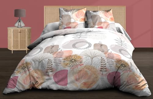 Le linge de Jules Duvet Cover 220 x 240 cm + 2 Pillowcases – Pure Cotton 57 Thread Count – Watercolour